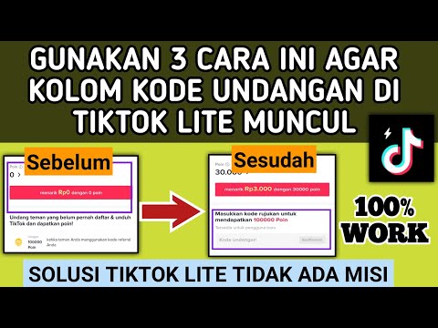 Video 3 CARA MENGATASI KOLOM KODE UNDANGAN TIKTOK LITE TIDAK MUNCUL