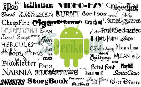 cara ganti jenis font di android