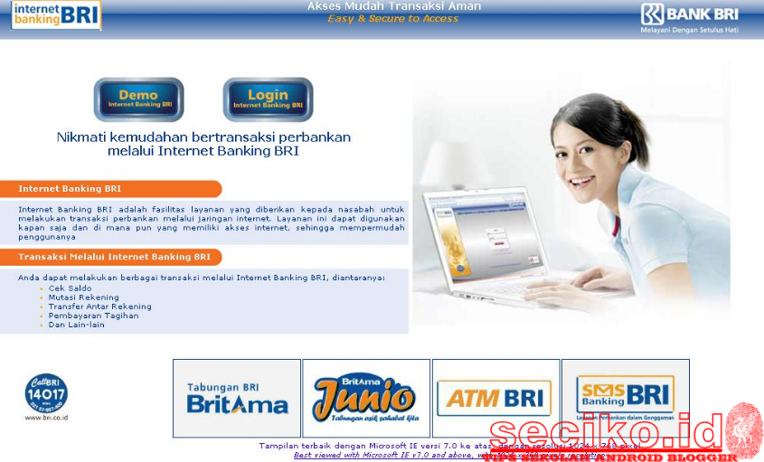 Internet banking bri