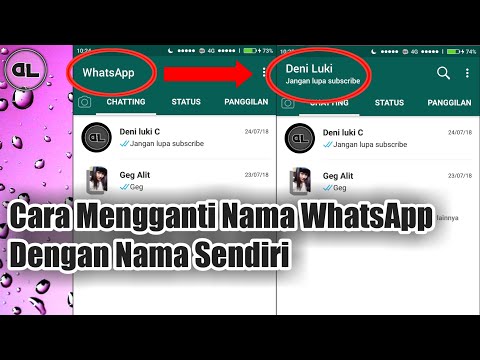 Video Cara Mengganti Nama WhatsApp Menjadi Nama Sendiri 2021