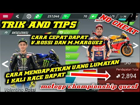 Video TRICK AND TIPS CARA CEPAT DAPAT UANG DI MOTOGP CHAMPION QUEST AGAR BISA MEMBELI ROSSI DAN MARQUEZ 2021