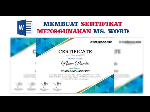 Tutorial Membuat Sertifikat Secara Masal Menggunakan Mail Merge Pada Ms  Word Terbaru