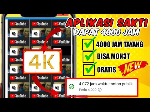 APLIKASI S4KTI‼️ 4000 JAM TAYANG MUDAH – Youtuber Pemula Wajib Tau Terbaru