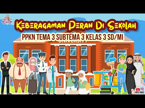 Pembahasan KEBERAGAMAN PERAN DI SEKOLAH | PPKN TEMA 3 SUBTEMA 3 KELAS 3 SD / MI