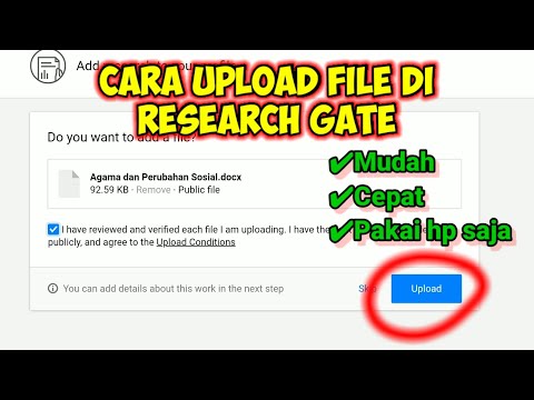 CARA UPLOAD ARTIKEL DI RESEARCHGATE LEWAT HP (mudah dipahami)  Terbaru