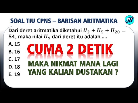 TRIK CEPAT 2 DETIK Barisan Aritmatika Suku ke-n TIU CPNS 2021 [#72]