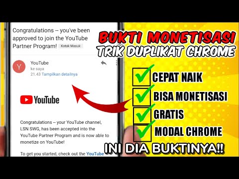 TRIK DUPLIKAT CHR0ME BISA MONETISASI ‼️(BUKTI CHANNELNYA) Terbaru