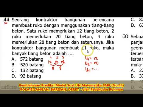 SOAL BARISAN DAN DERET (No.44) – Pembahasan Soal Matematika SMP/MTs