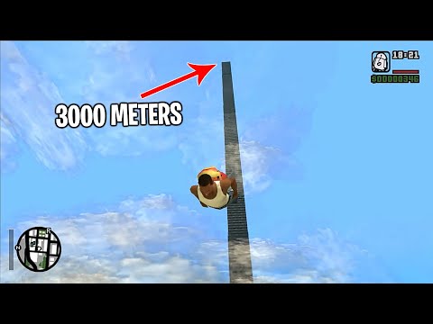 Ucok Loncat Dari Gedung Tertinggi Di GTA San Andreas (3000 Meter) #Shorts