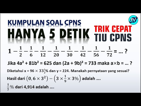 TRIK CEPAT 5 DETIK TIU CPNS 2021 – KEMAMPUAN NUMERIK [#84]