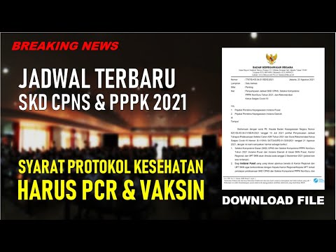 JADWAL TERBARU & SYARAT IKUT UJIAN SKD CPNS PPPK 2021