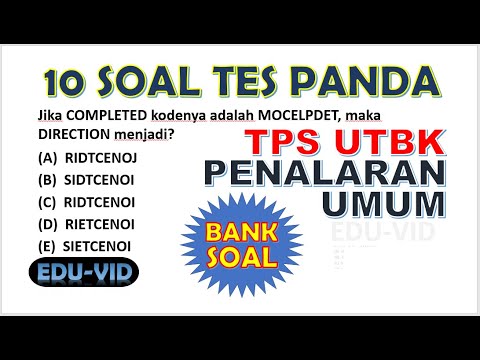 10 SOAL TES PANDA – PERSIAPAN TPS UTBK 2021