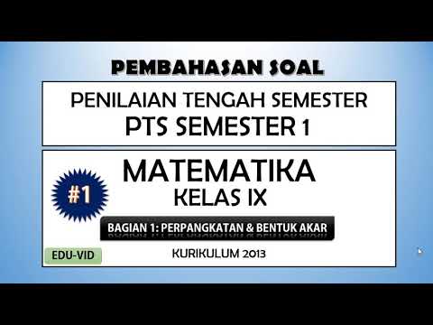 Soal PTS Matematika Kelas 9 Semester 1 Kurikulum 2013 Terbaru + Pembahasannya [#1]