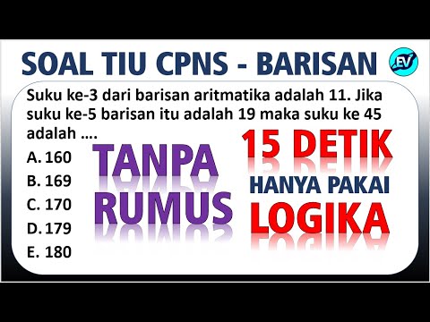 TRIK CEPAT 15 DETIK Barisan Aritmatika TIU CPNS 2021 [#70]