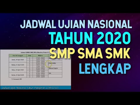 Jadwal UNBK UNKP Tahun 2020 SMP/MTs SMA/MA SMK/MAK Lengkap dari BSNP