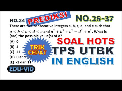 Soal TPS UTBK 2021 Pengetahuan Kuantitatif In English [No.28 – 37]