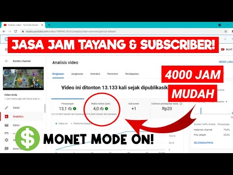 Channel 11rb subs monetisasi dengan jasa saya?? 4000 jam mudah! @tokomustakim Terbaru