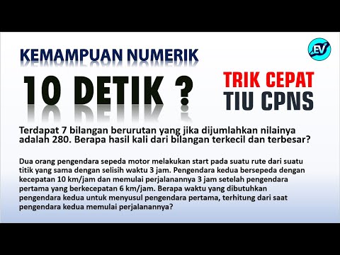 TRIK CEPAT MENJAWAB TIU CPNS 2021 - KEMAMPUAN NUMERIK SOAL CERITA [#80 ...