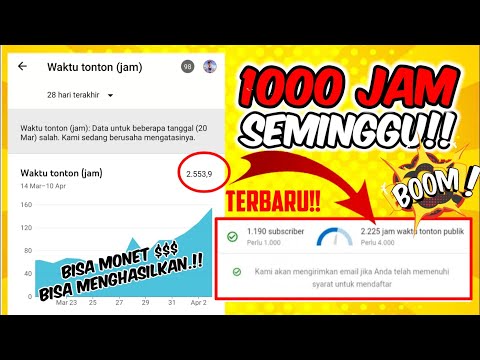 CARA CEPAT MENDAPATKAN 4000 JAM TAYANG (3 langkah)… MUDAH & CEPAT 2021 – Youtuber Pemula Terbaru