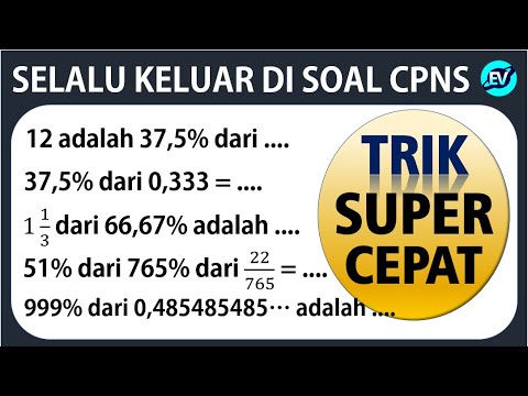 TRIK HITUNG CEPAT SOAL CPNS SERING KELUAR (PERSENTASE) – TIU CPNS 2021