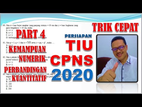 Trik Cara Mengerjakan Soal TIU CPNS 2020 – Kemampuan Numerik, Perbandingan Kuantitatif (PART 4)