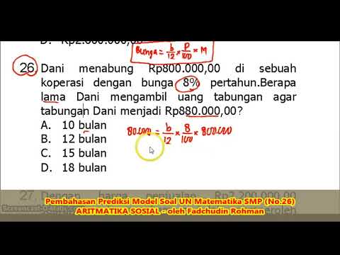 Soal ARITMATIKA SOSIAL (No.26) – Pembahasan Soal Matematika SMP/MTs