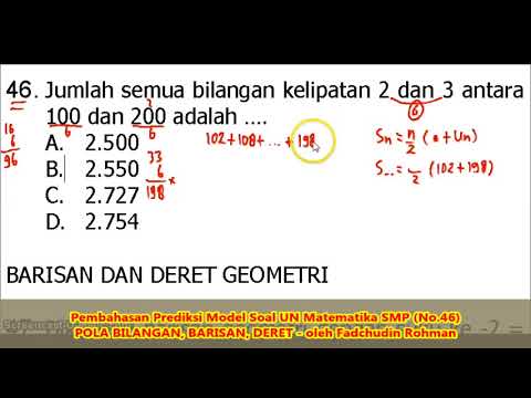 Soal BARISAN DAN DERET (No.46) – Pembahasan Soal Matematika SMP/MTs