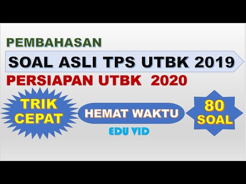 Pembahasan Soal Asli TPS UTBK 2019 dengan Trik Cepat