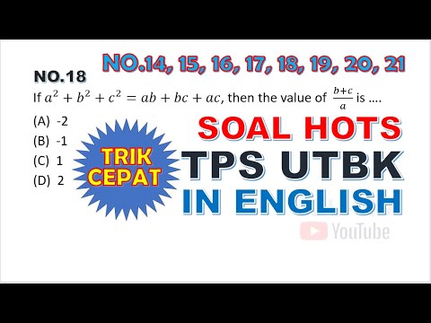 Soal TPS UTBK 2021 Pengetahuan Kuantitatif In English [No.17 18 19 20 21]