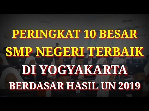 Peringkat 10 Besar SMP Negeri Terbaik Di D.I. Yogyakarta Berdasarkan ...