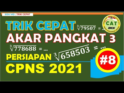 TRIK CEPAT Menghitung AKAR PANGKAT 3 - Persiapan CPNS 2021 [#8] | Seciko ID