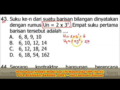 SOAL BARISAN DAN DERET (No.43) – Pembahasan Soal Matematika SMP/MTs