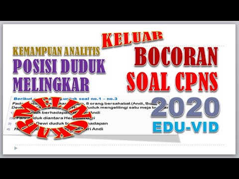 Soal Asli CPNS 2020 – Posisi Duduk Melingkar (Kemampuan Analitis) Berdasar FR