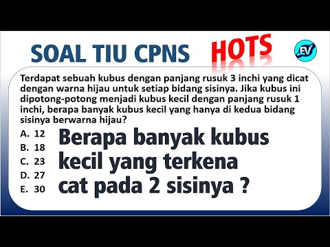 Berapa Kubus Kecil yang Terkena Cat 2 sisinya? Soal HOTS TIU CPNS 2021 [#66]