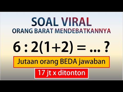 Soal Matematika Viral Jadi Perdebatan