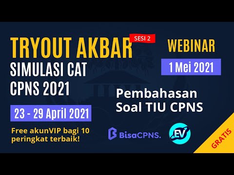 TRIK CEPAT Taklukkan Soal TIU CPNS 2021 Plus TRYOUT AKBAR GRATIS 100% dari BisaCPNS