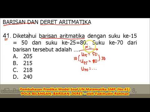 SOAL BARISAN DAN DERET (No.41) – Pembahasan Soal Matematika SMP/MTs