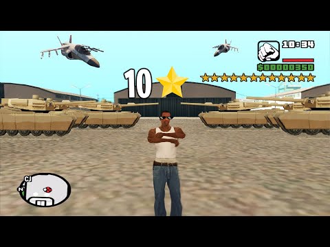 KACAU ! Buronan Bintang 10 Di GTA San Andreas ! #Shorts