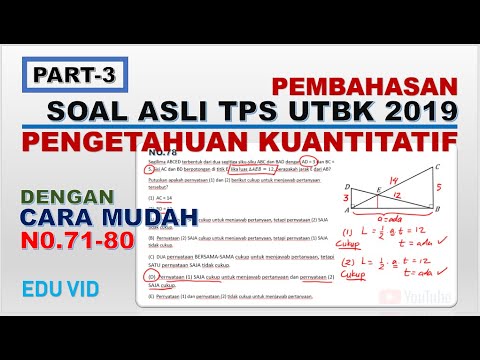 Pembahasan Soal Asli TPS Pengetahuan Kuantitatif UTBK 2019 dengan Cara Mudah [PART-3]