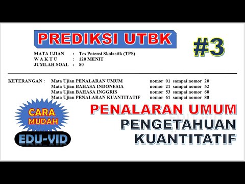 PREDIKSI 1 TPS UTBK 2021 – Penalaran Umum [#3]