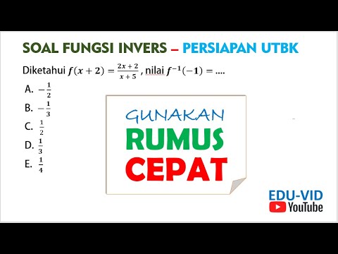 RUMUS CEPAT Fungsi Invers [4] – Persiapan UTBK 2021