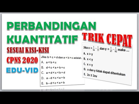 Trik Cepat Mengerjakan Perbandingan Kuantitatif – Soal CPNS