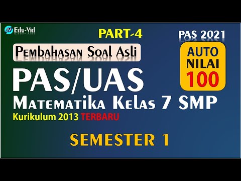 Soal PAS/UAS Matematika Kelas 7 SMP Semester 1 2021 [PART-4]