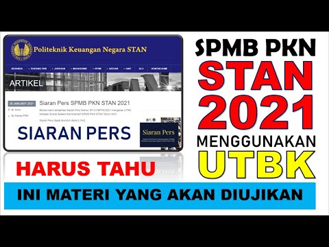 Siaran Pers SPMB PKN STAN 2021 Menggunakan Nilai UTBK 2021