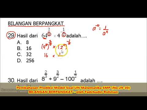 Soal BILANGAN BERPANGKAT (No.29-30) – Pembahasan Soal Matematika SMP/MTs