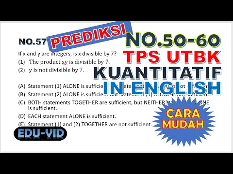 Soal Persiapan TPS UTBK 2022 Pengetahuan Kuantitatif Berbahasa Inggris [No.50 – 60]