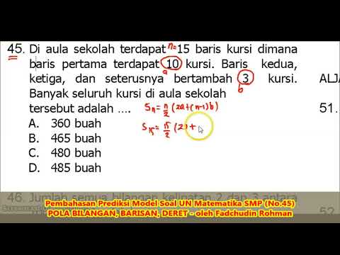 Soal BARISAN DAN DERET (No.45) – Pembahasan Soal Matematika SMP/MTs