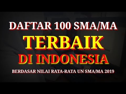 INILAH 100 SMA/MA TERBAIK DI INDONESIA (Negeri dan Swasta) Berdasarkan Hasil UN 2019