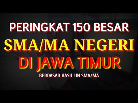 Peringkat 150 Besar SMA/MA Negeri di Jawa Timur Berdasarkan hasil UN 2019