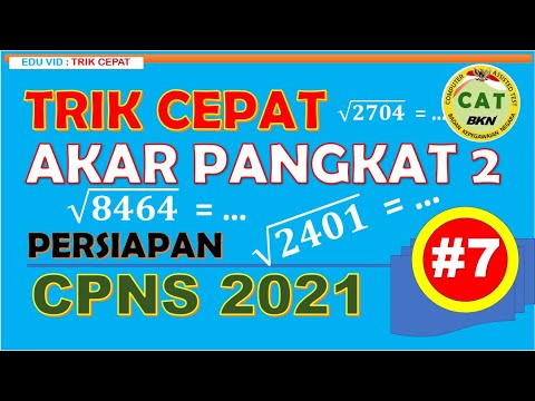 TRIK CEPAT Menentukan AKAR PANGKAT 2 – Persiapan CPNS 2021 [#7]